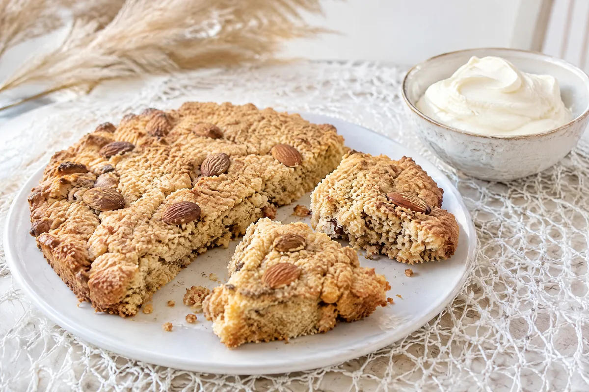 Sbrisolona con le mandorle e la crema al mascarpone