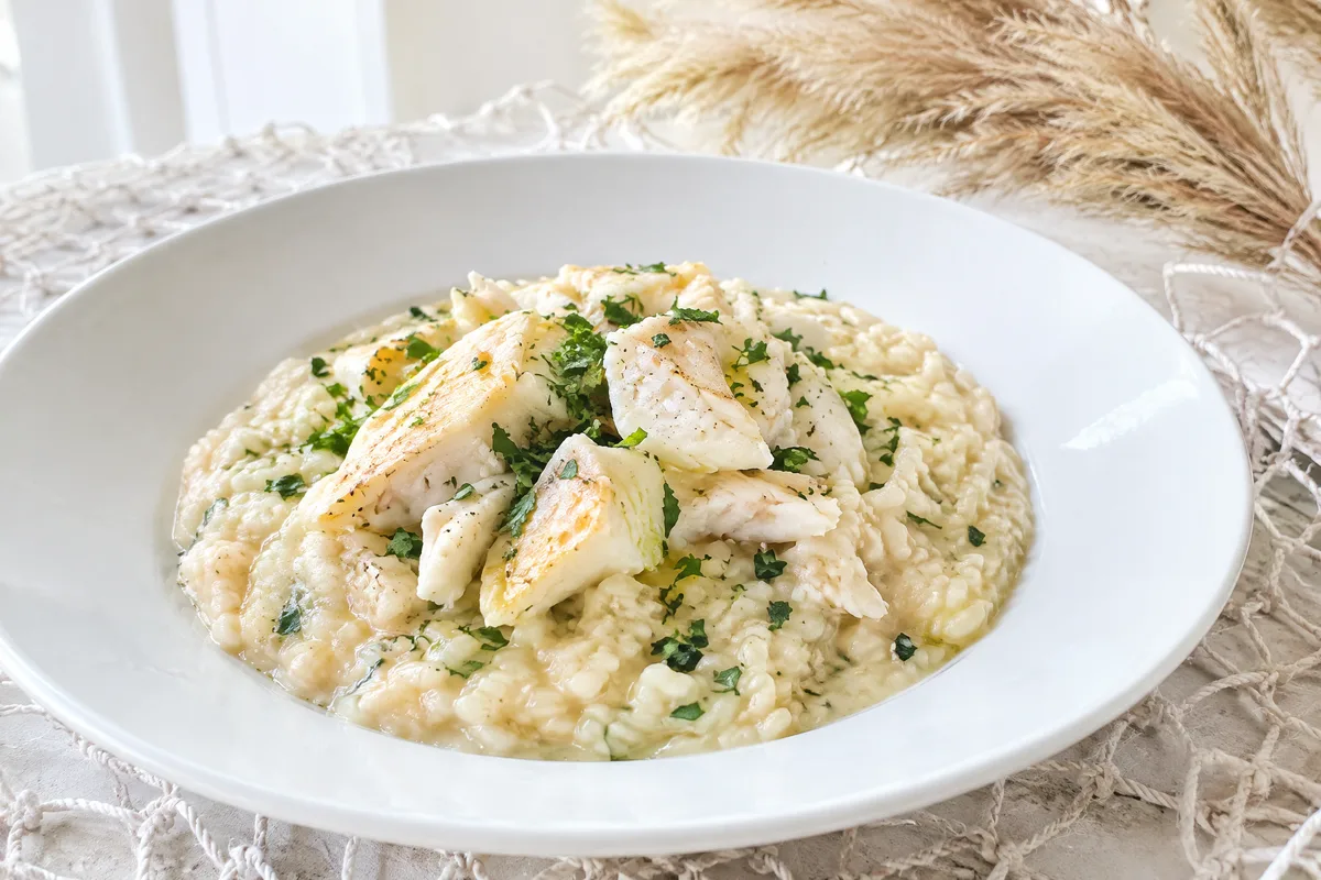 Risotto con il branzino