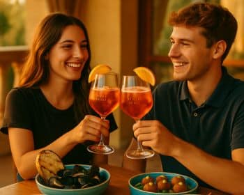 Aperitivo al tramonto con vista sul Delta del Po