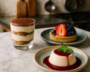 Selezione di dolci fatti in casa serviti a Ponte Molo