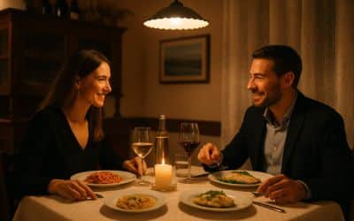 Piatto gourmet della cena degustazione di Ponte Molo