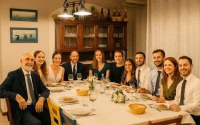 Gruppo festeggia un evento speciale a Ponte Molo con menu personalizzato