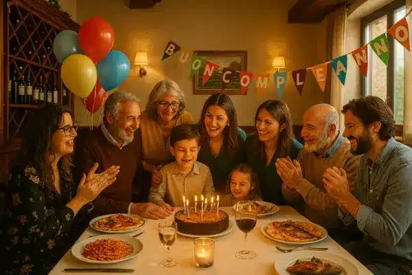 Festeggiamento di compleanno a Ponte Molo con torta e decorazioni personalizzate