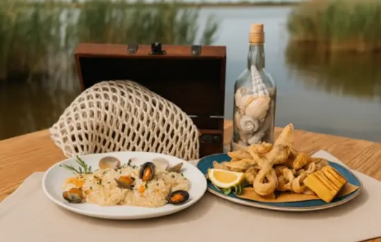 Menù Tipico 2 Portate di Ponte Molo con Risotto del Delta e Frittura del Pescatore